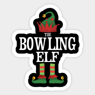 Bowling Elf Matching Family Group Christmas Party Pajamas Sticker